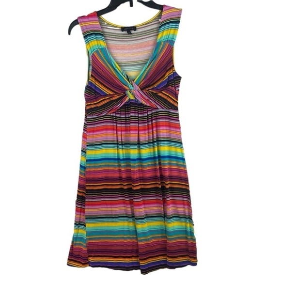 Spense Striped Sleeveless Empire Waist Shift Dress Women’s Size Medium - Picture 1 of 8
